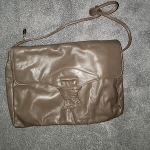 Vintage Brown Leather Shoulder Bag
